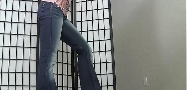  My ass cheeks peek out of these jeans JOI